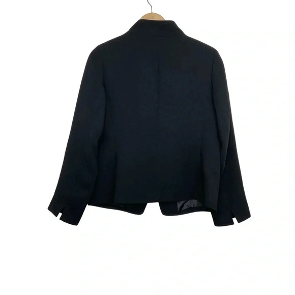 Talbots Black Asymmetrical Button Blazer Jacket 10 Petite - Picture 3 of 5